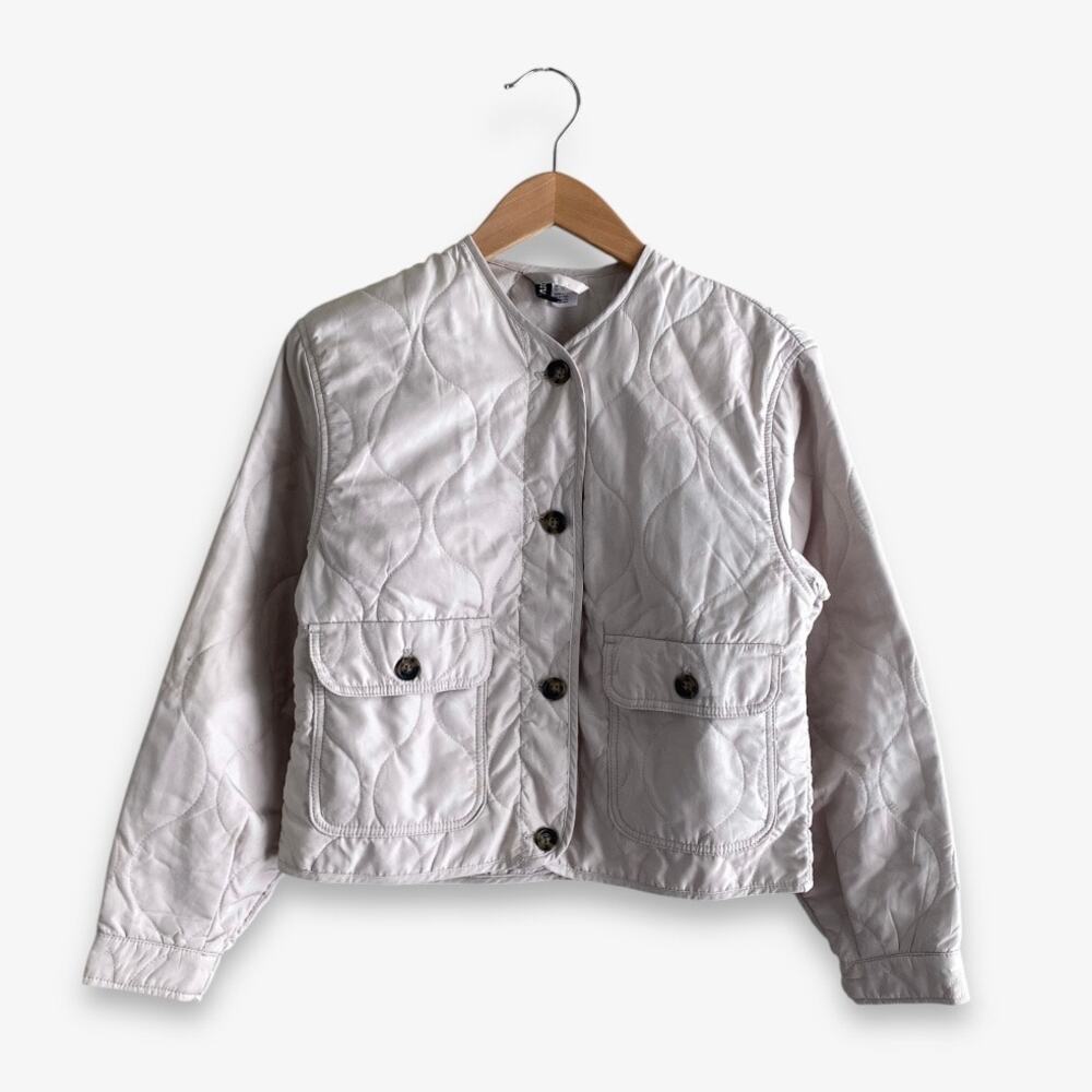 H&M Divided Cream Quilted Jacket Women’s XS